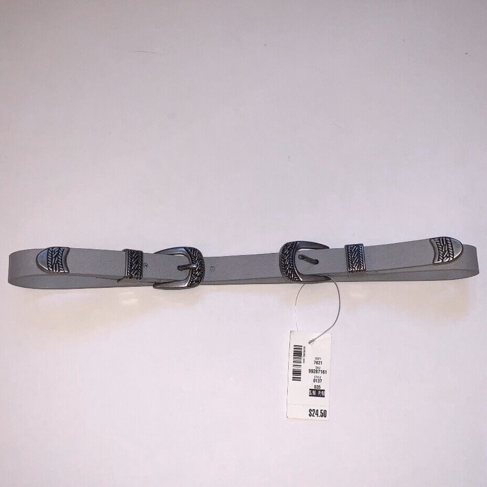 Aeropostale Double Buckle Belt S/M P/M faux leather